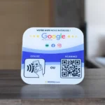 RIVCARD Plaque avis google - NFC sans contact - face