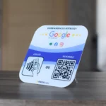 RIVCARD Plaque avis google - NFC sans contact - côté